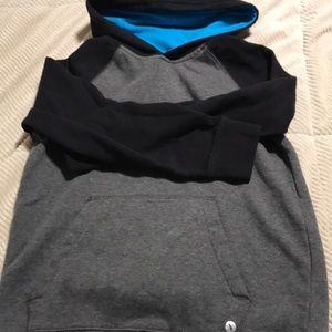 Boys gray black hoodie Xersion L 10/12